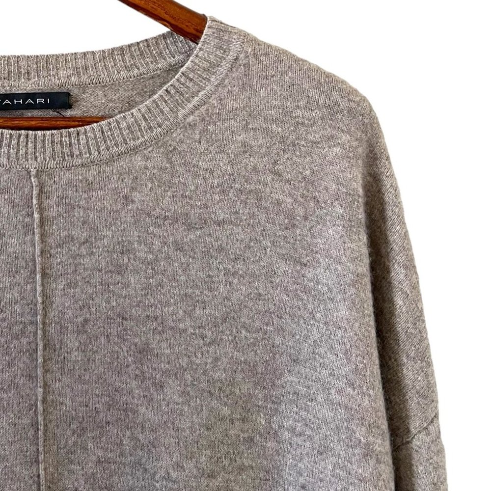 Tahari Gray Crew Neck Sweater - Picture 5 of 12